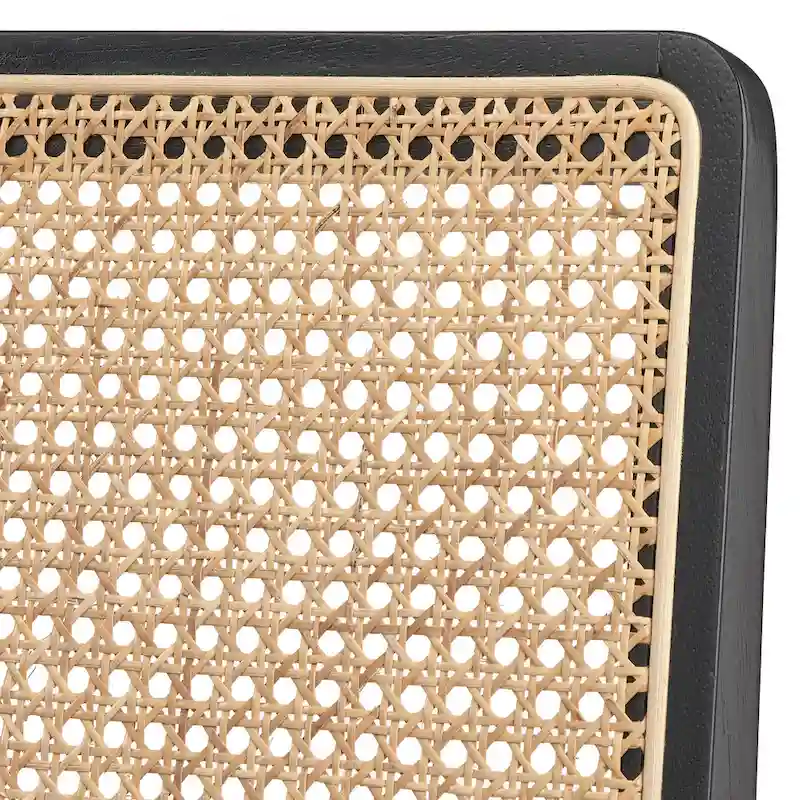 Grey Cane Back Dining Chair - Mid-Century Modern Style