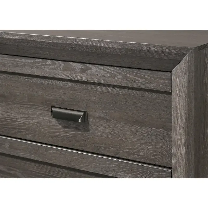 Essa 6 Piece Brown Classic Panel Bedroom Set