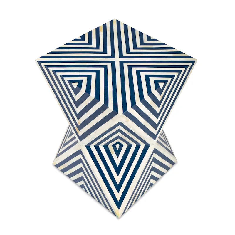 Bone Inlay End Table