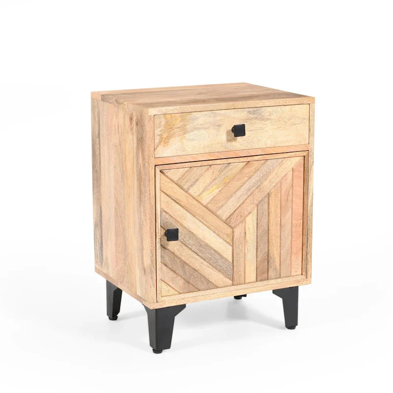 Christopher Knight Home - Harper Handcrafted Natural Finish Solid Wood Nightstand with Drawer
