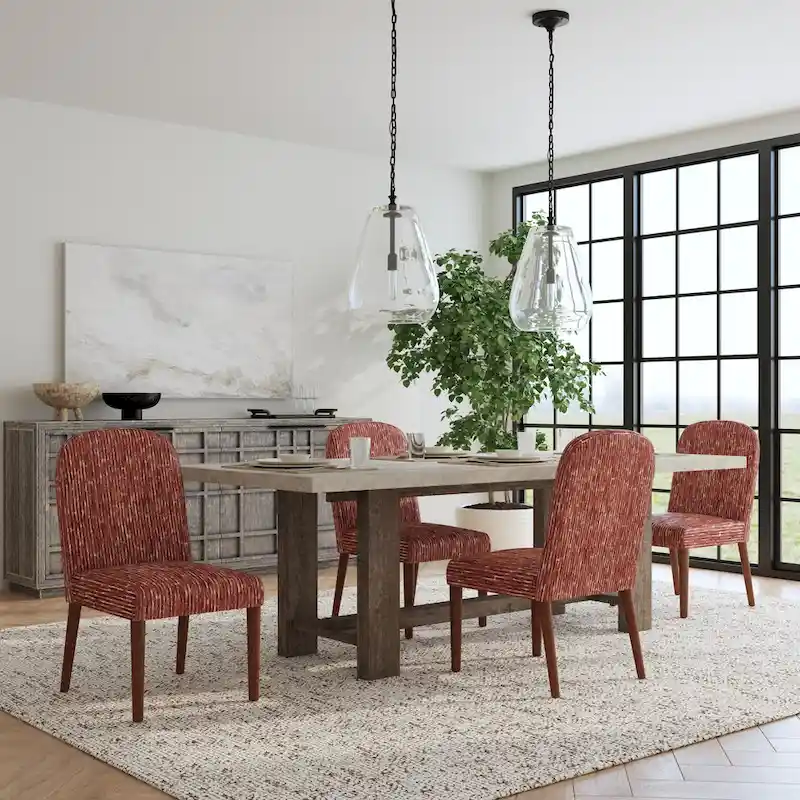 Rounded Back Upholstered Dining Chair - Single Pack