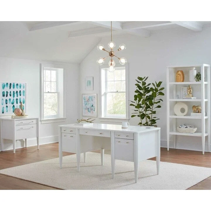 Contemporary Open Etagere, Office Etagere, Accent Etagere, White