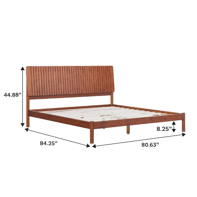 Middlebrook Designs Slatted Headboard Modern King Bed