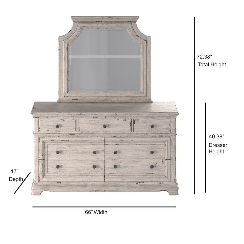 Palisade 5-Piece Antique White Bedroom Set