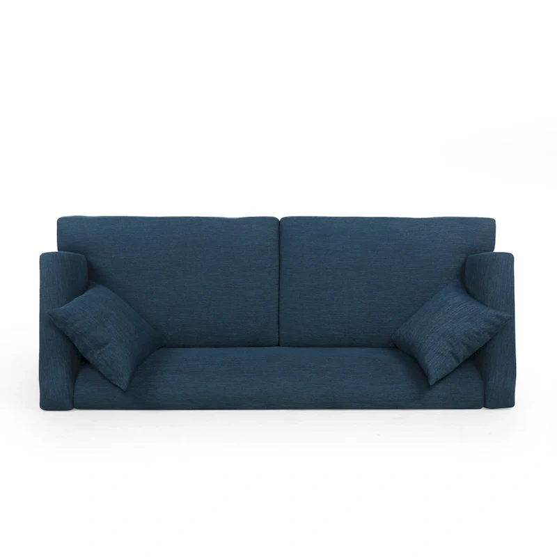 3-Seater Upholstered Sofa Mid-Century Modern Design Birch Wood Legs 73.5