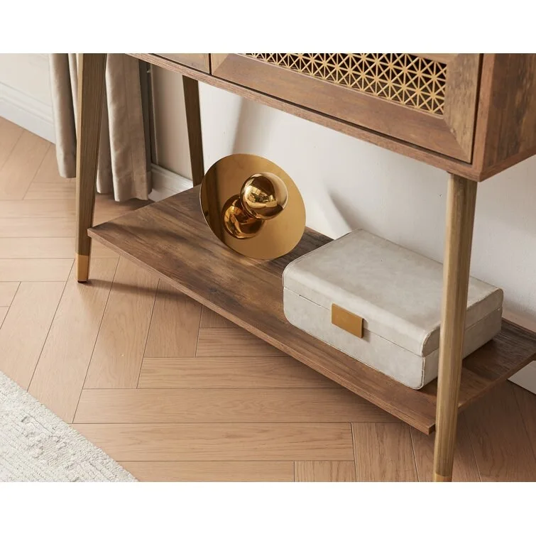 41.9 Wood 2-Drawer Console Table