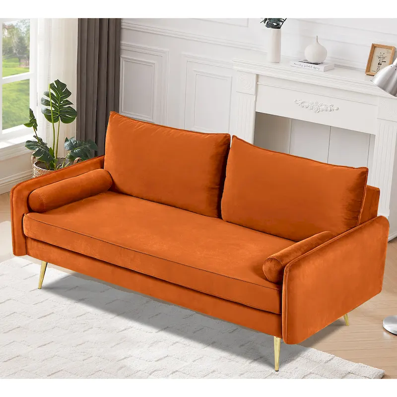 Villeda 70W Polyester Square Arms Sofa