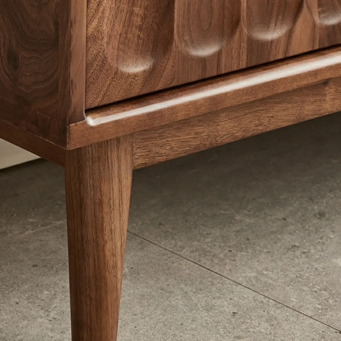 Scandinavian Pine Wood Accent Cabinet in Free-standing