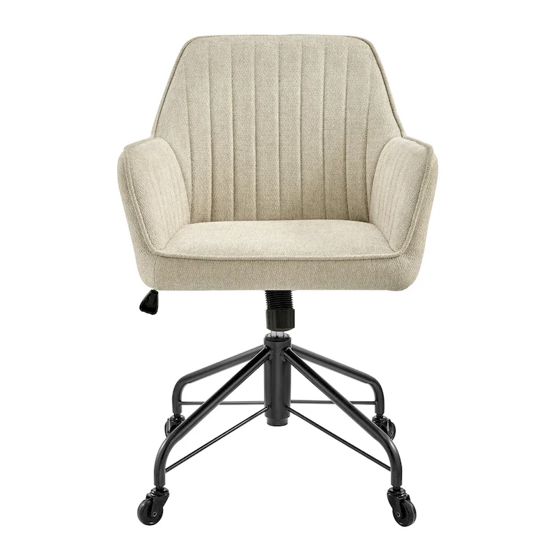 Fabric Swivel Office Arm Chair with Caster Wheels