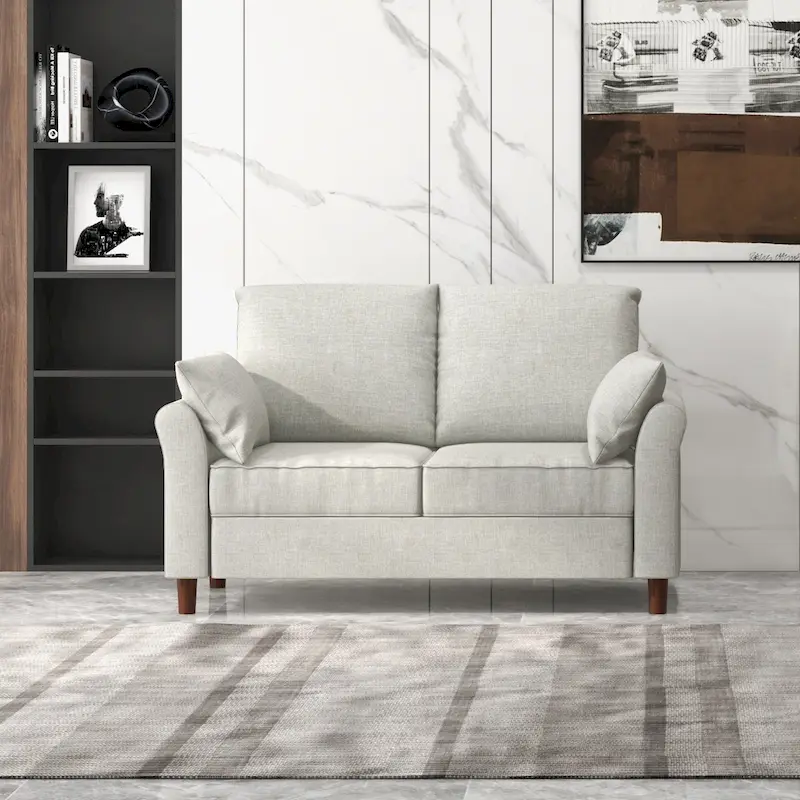 Polyester 3-Seat and 2-Seat Sofa with Cushions