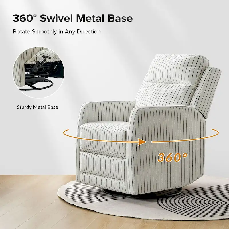 Diana Modern Polyester 360-degree Swivel Rocker Recliner Set of 2 by HULALA HOME