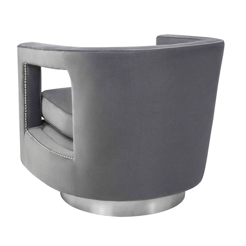 Stark Modern Velvet Swivel Accent Chair