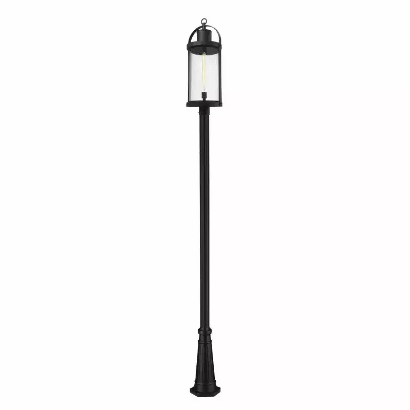 Z-Lite Roundhouse 1 - Light Post Light in Black