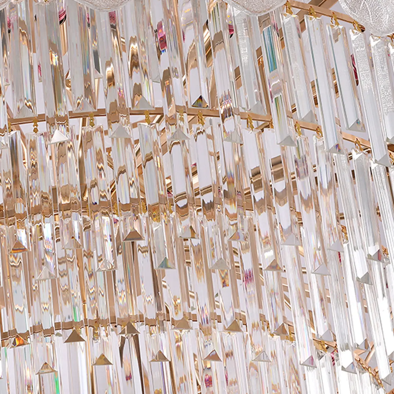 Luxury Crystal Round Chandelier with Elegant Tiered Design