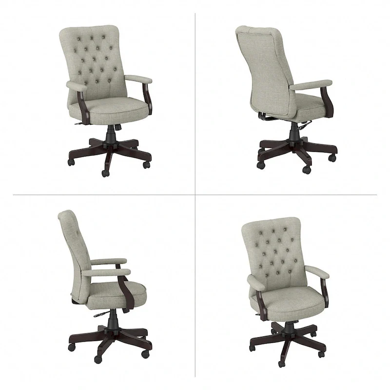 High Back Tufted Office Chair with Arms