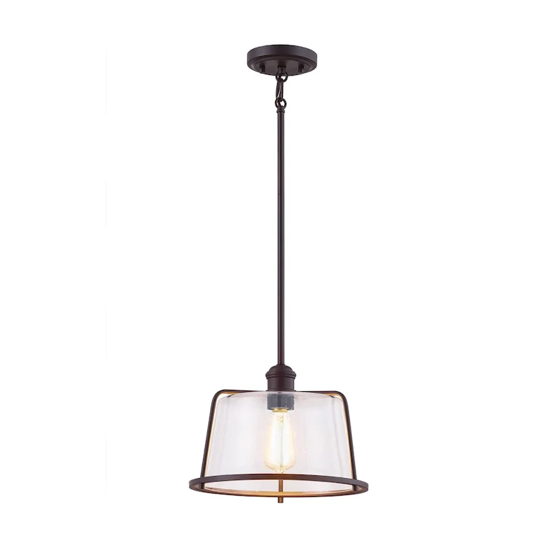 Revere 16  1-Light Pendant with Seeded Glass Shade