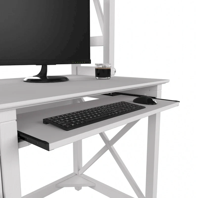 Key West 48W Small Computer Desk with Hutch by Bush Furniture
