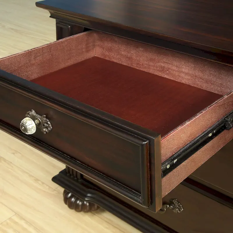 Vame Traditional Walnut Solid Wood 3-Piece Poster Bedroom Set by Furniture of America