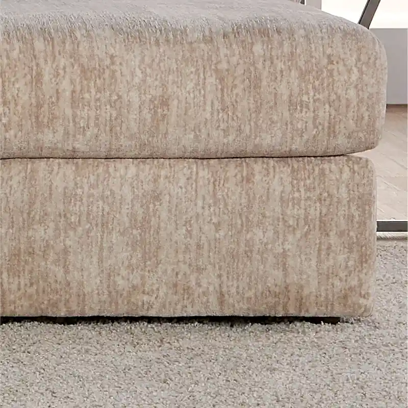 Roundhill Furniture Nason Living Room Ottoman, Parchment