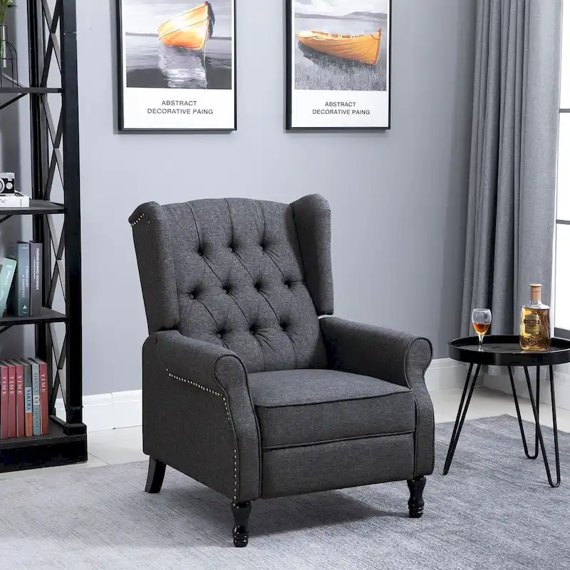 Grey Modern 26 Tufted Recliner Chair