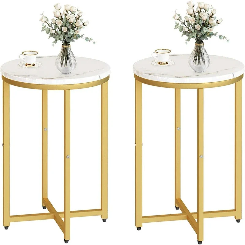 Side Table Set of 2, Small Coffee Table Round End Table,Side Table Bedside Table for Living Room, Bedroom