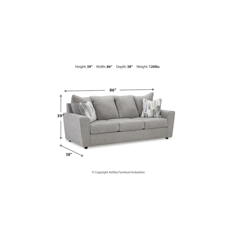 Signature Design by Ashley Stairatt Gray 2-Piece Upholstery Package - 86  W x 38  D x 39  H