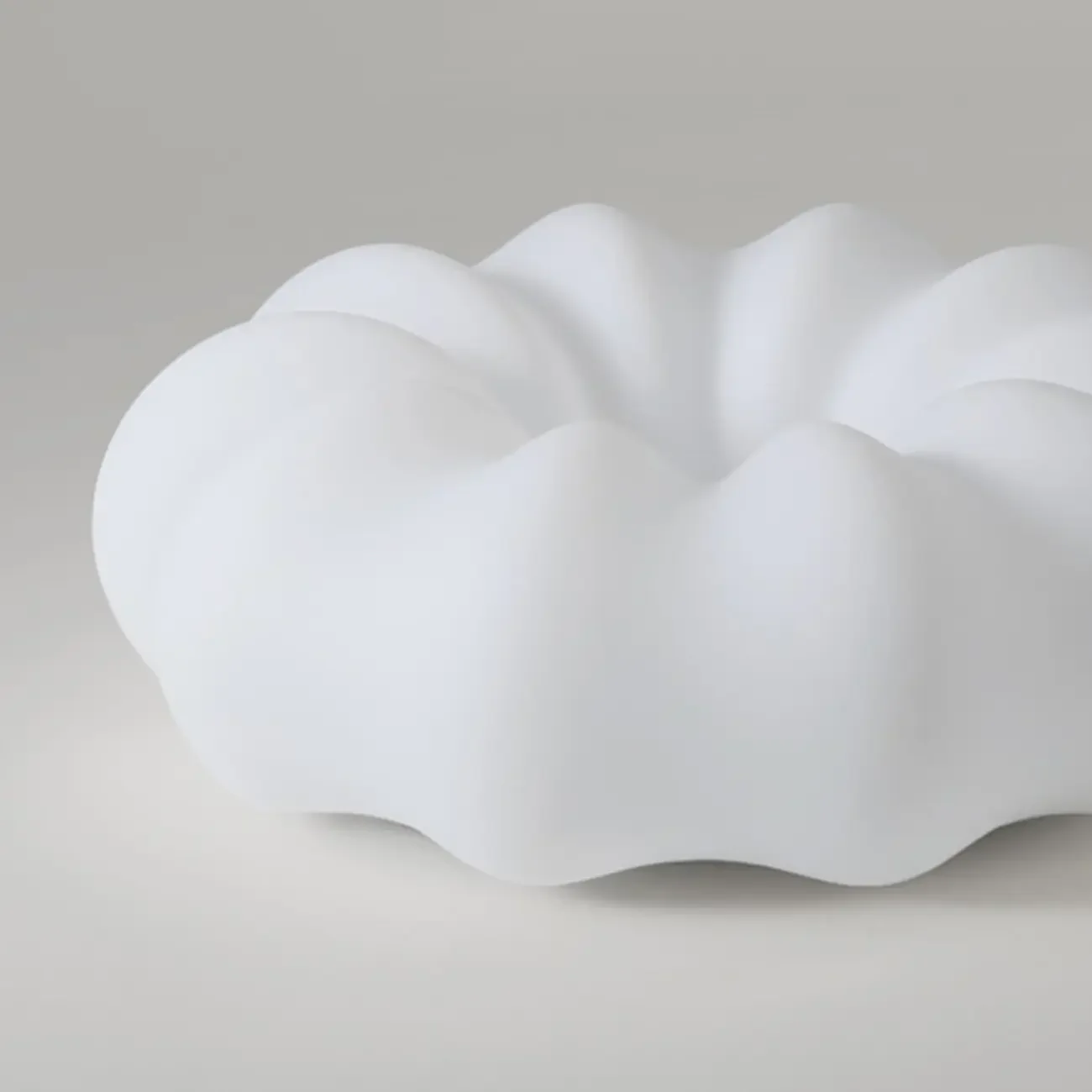 Modern White Geometric LED Dimmable Flush Mount Ceiling Light