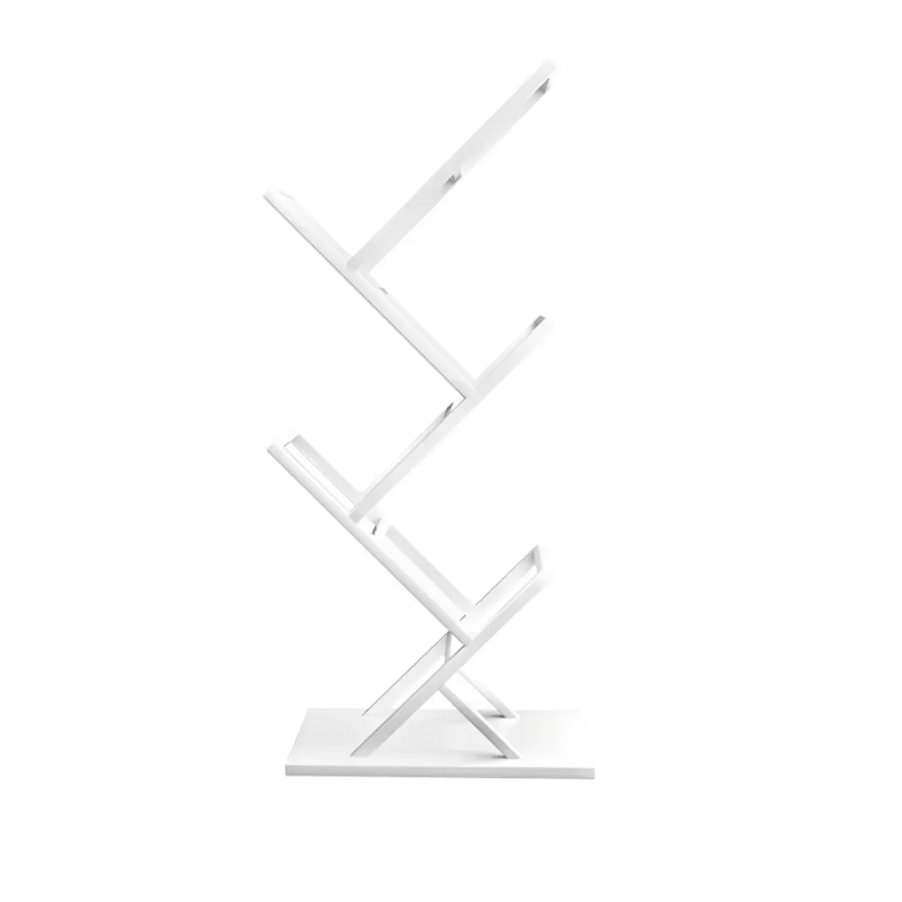 73H Black Metal Geometric Open Cube Bookcase