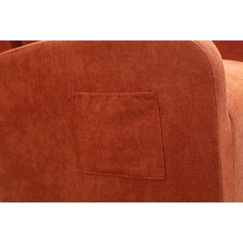 Upholstered Swivel Glider Rocking Chair with 360° Rotation