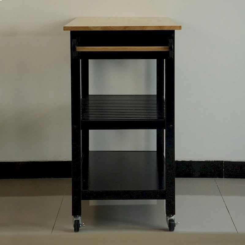 MDF Kitchen Cart with Two Lockable Wheels
