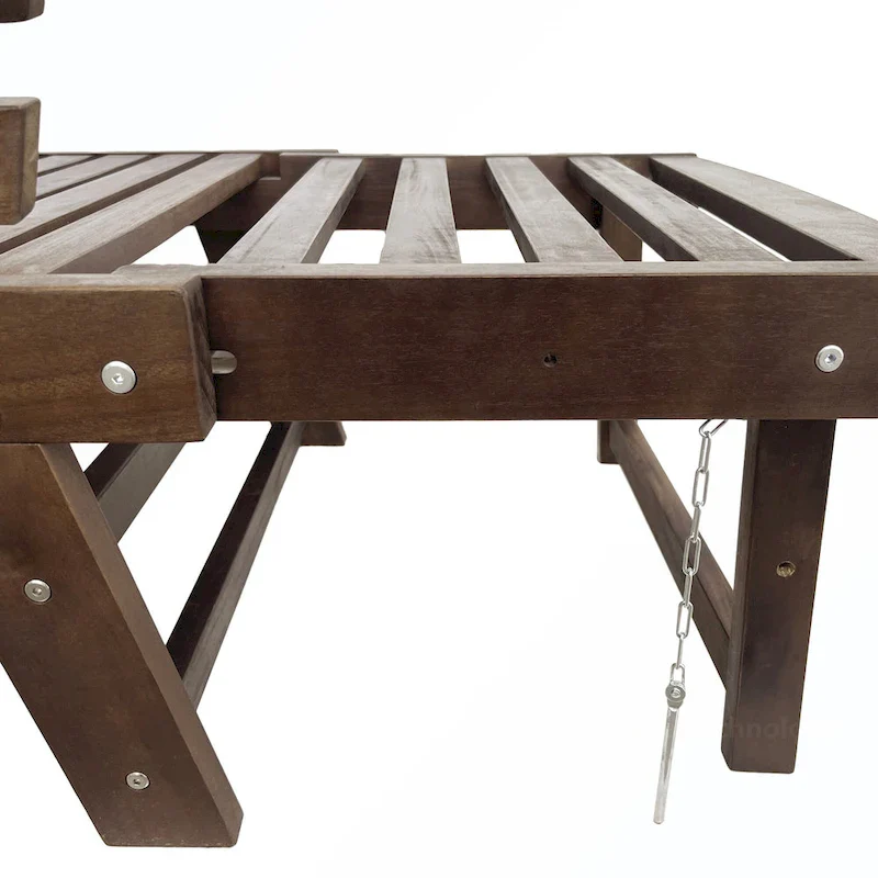 Patio Adjustable Patio Wooden Daybed Sofa