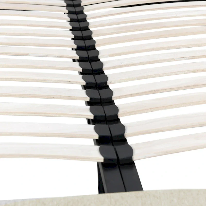 Classic Home Tate Upholstered Bed in Cream