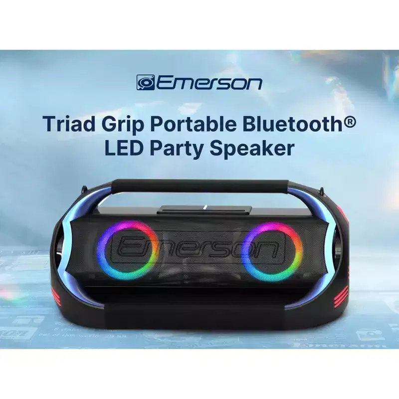 Emerson EDSP-5000 Triad Grip Portable Bluetooth LED Party Speaker