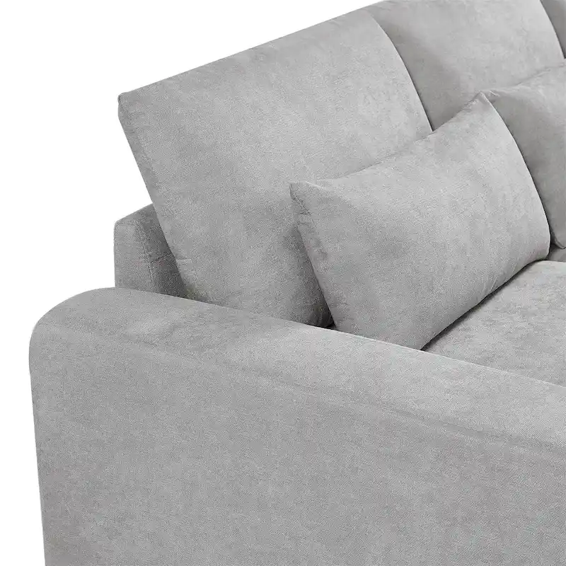 Merax Convertible Sofa Couch with Reversible Chaise