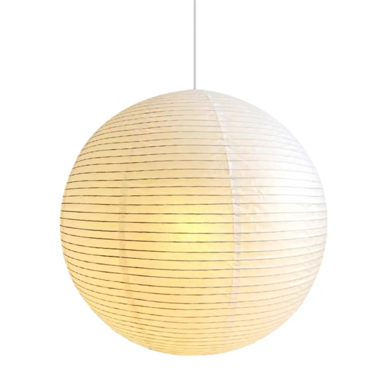 Modern White Globe Paper Adjustable Pendant Light for Dining