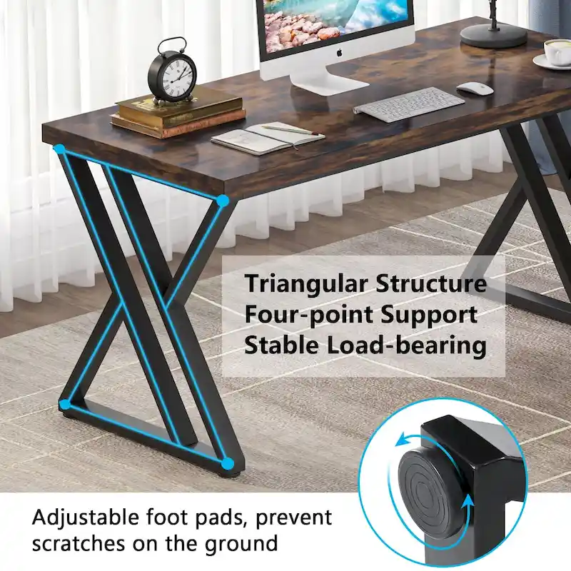 55 Heavy Duty Computer Desk, Office Desk