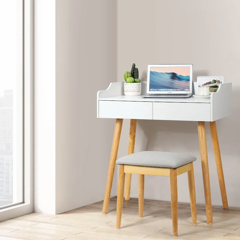 Vanity Table Set with Removable Mirror