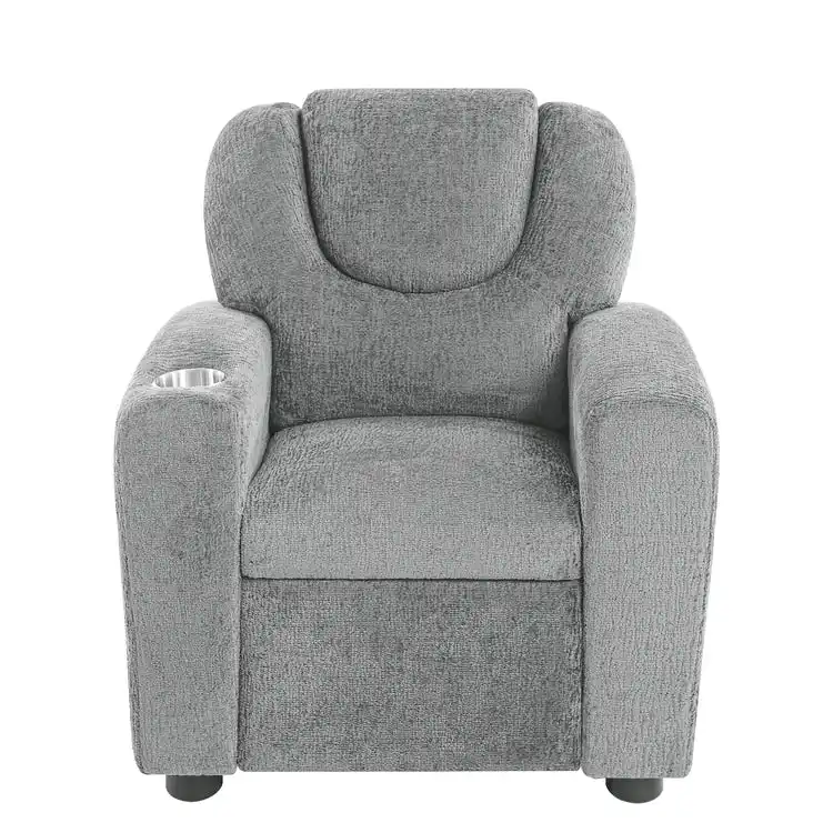 Kids Push Back Recliner Chair with Cup Holder - For Ages 3+