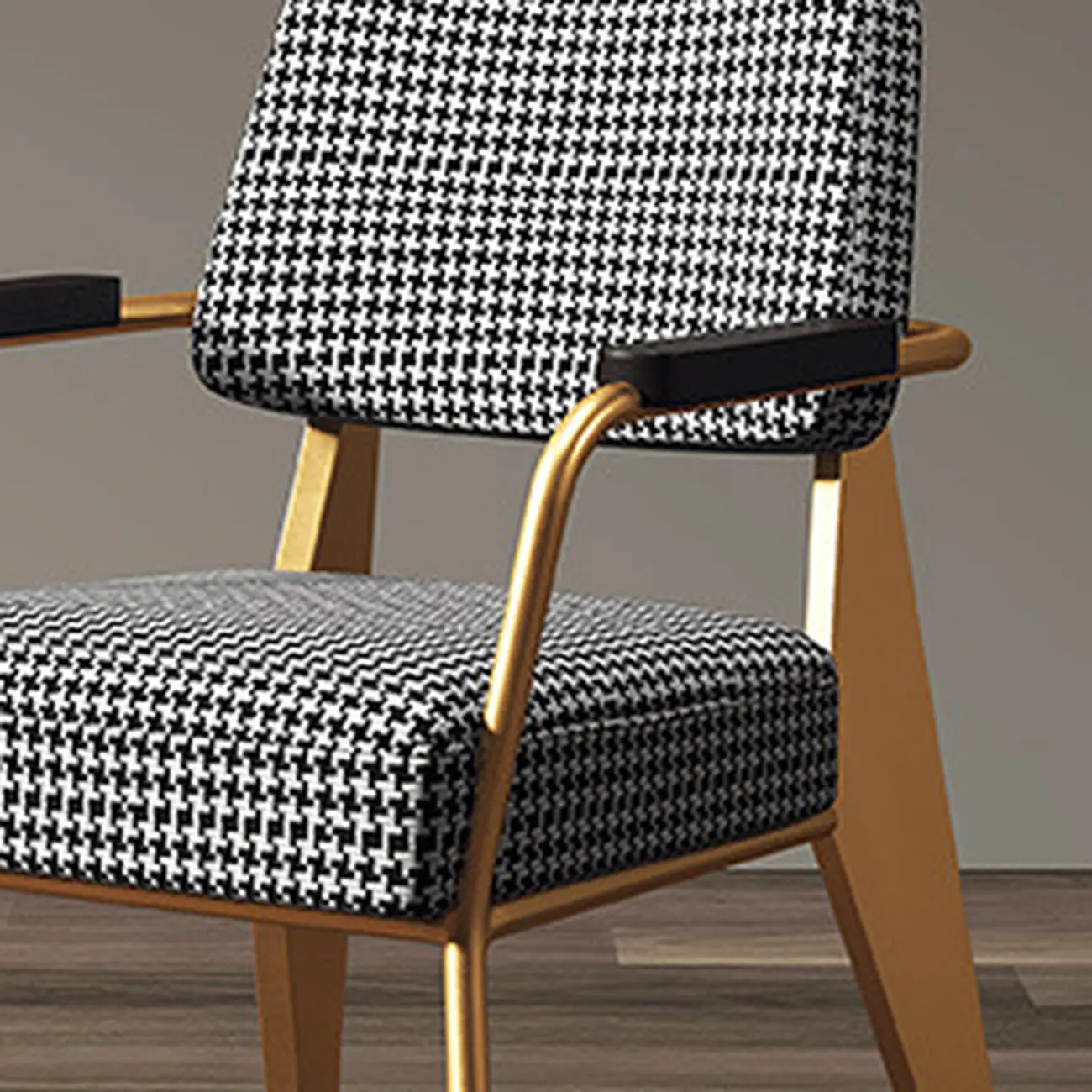 Modern Upholstered Dining Chair with Arm