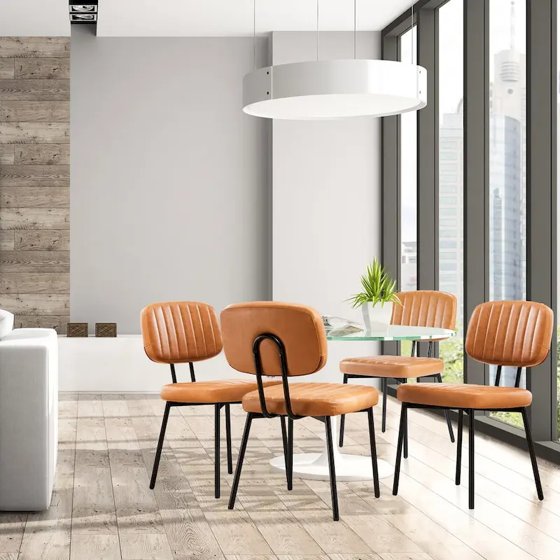 Upholstered Mid Century Modern Kitchen Dining Room Accent Chairs