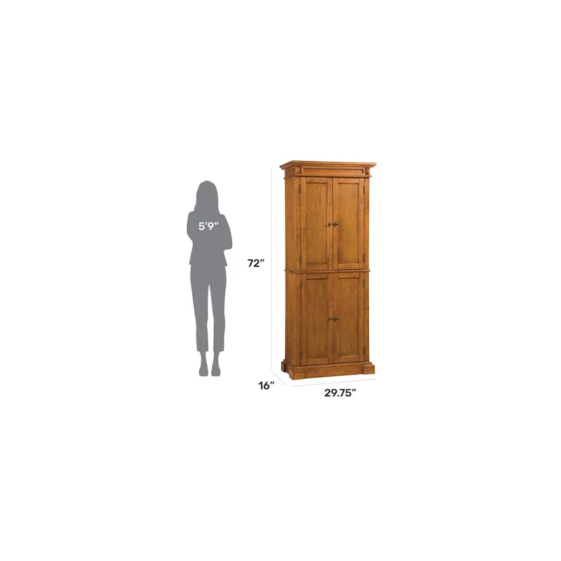 Distressed Oak Pantry, 72H