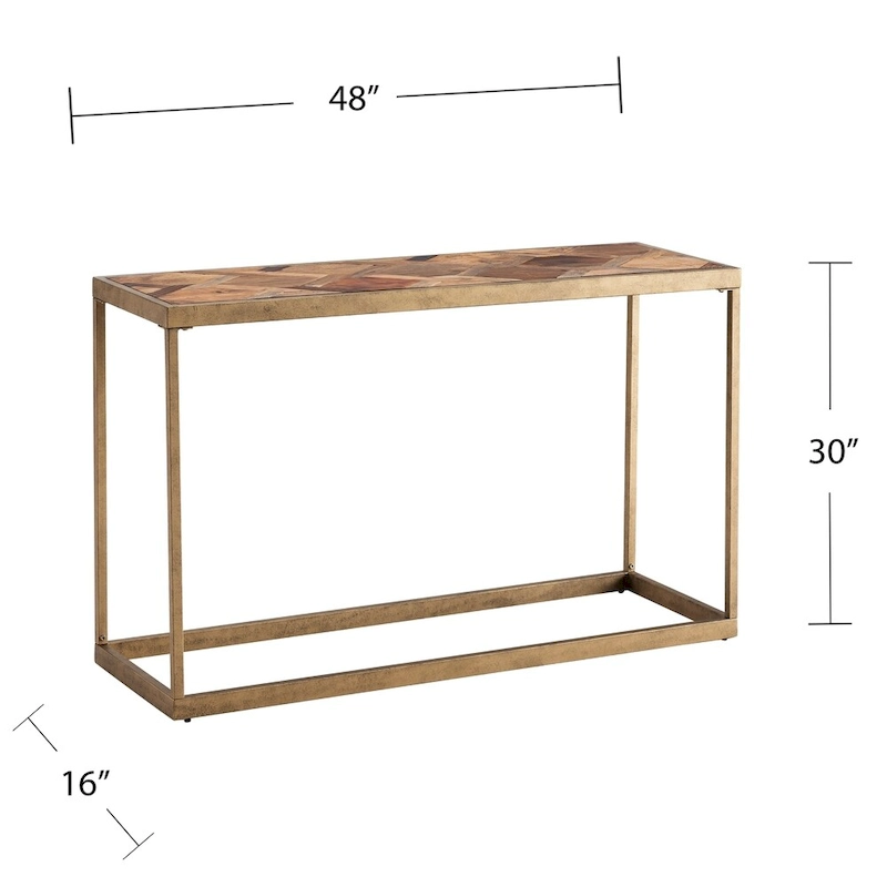 SEI Furniture Darren Modern Reclaimed Wood Console Table