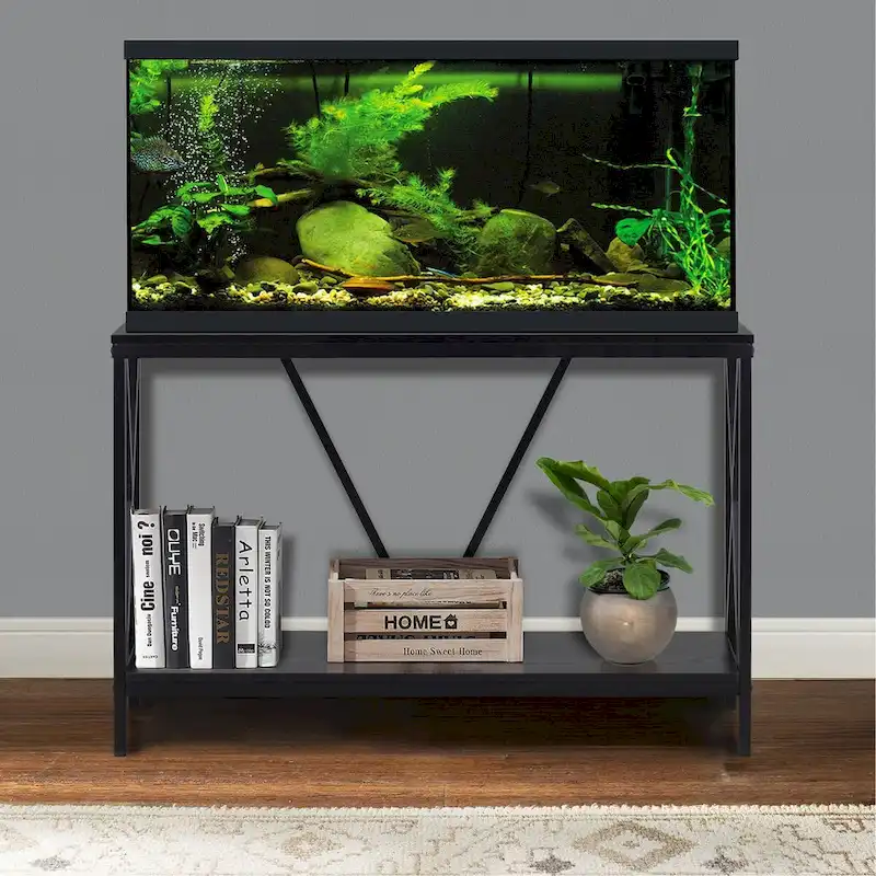 40/55 Gallon Steel X-Frame Aquarium Stand in Black