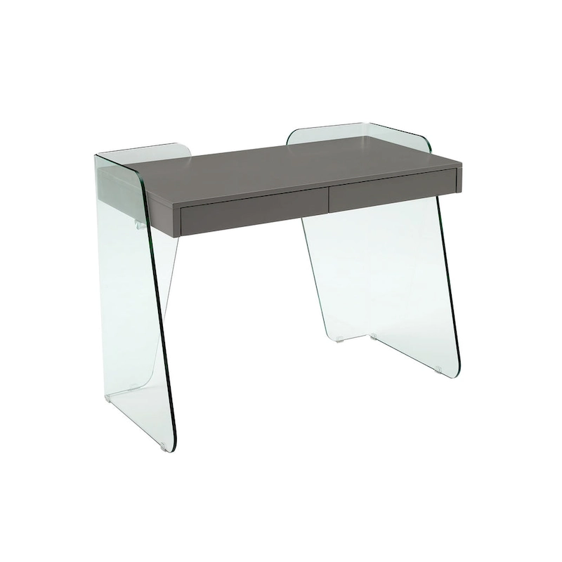 ARCHIE office desk with clear glass.