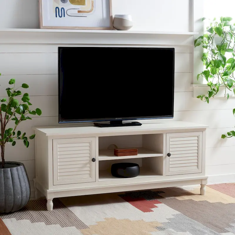 SAFAVIEH Caitlyn 2 Door 1 Shelf Media Stand - 47 W x 16 D x 20 H - 47Wx16Dx20H