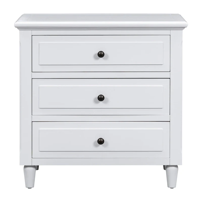 3-Drawer Wooden Nightstand