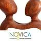 NOVICA Handmade Wood 'True Love' Sculpture (Indonesia) - 8.25  H x 6  W x 1.2  D