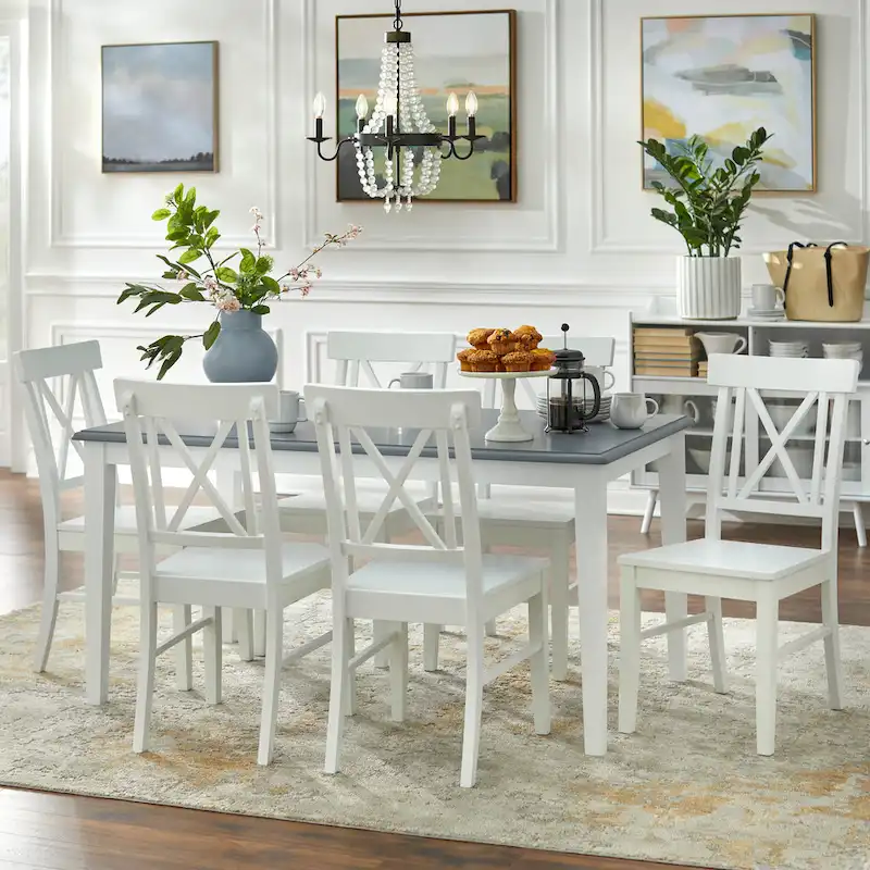 Simple Living Eugenia 7-piece Farmhouse Dining Set