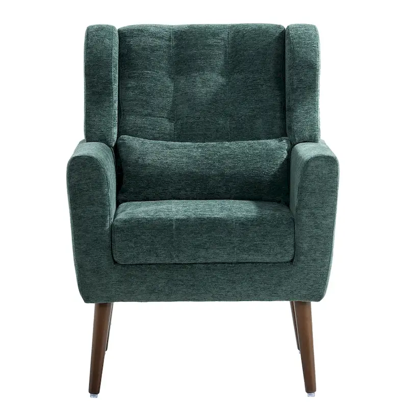 Chenille Fabric Accent Chair with Arm
