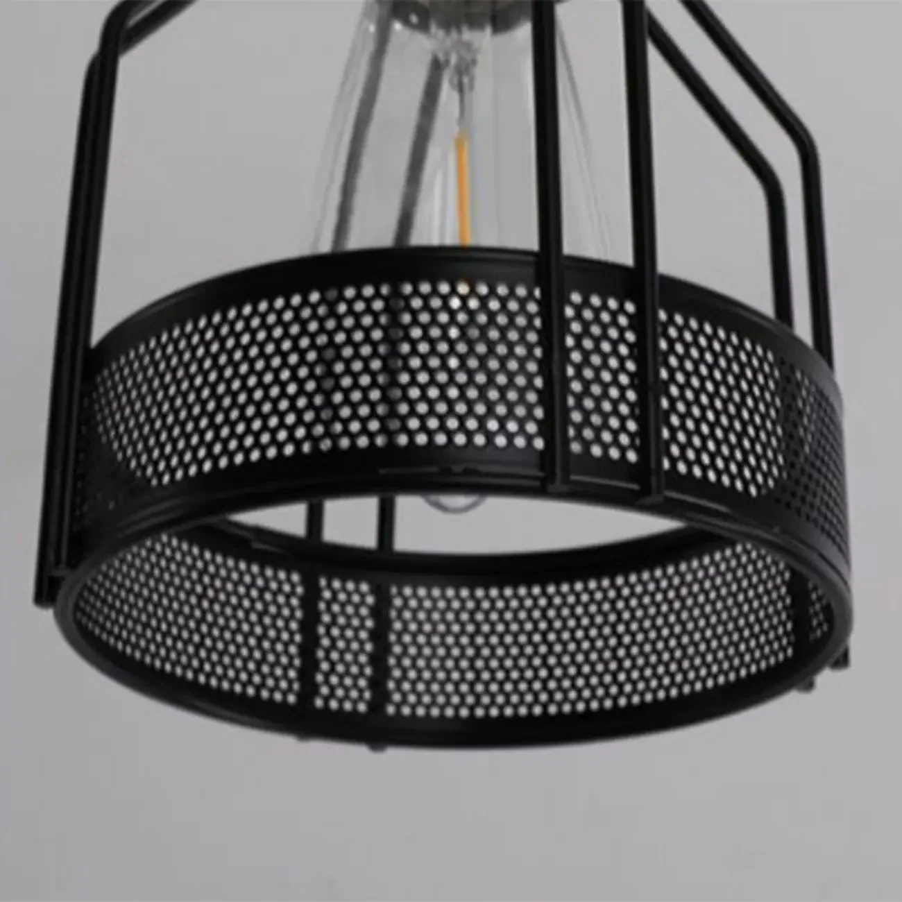 Industrial 4-Light Black Metal Bottle Pendant Light